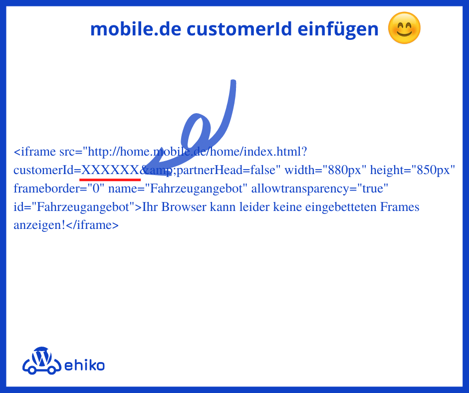 HTML code für mobile.de iFrame