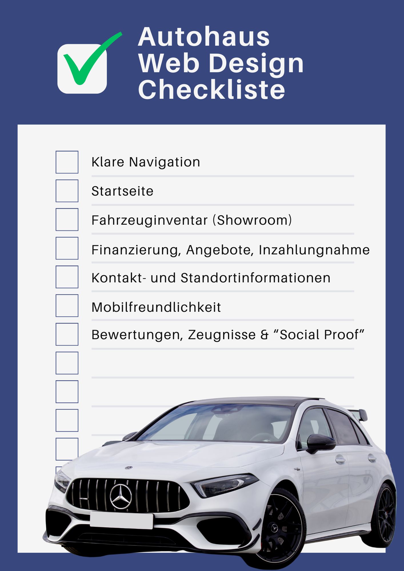 Web Design Checkliste - Autohaus