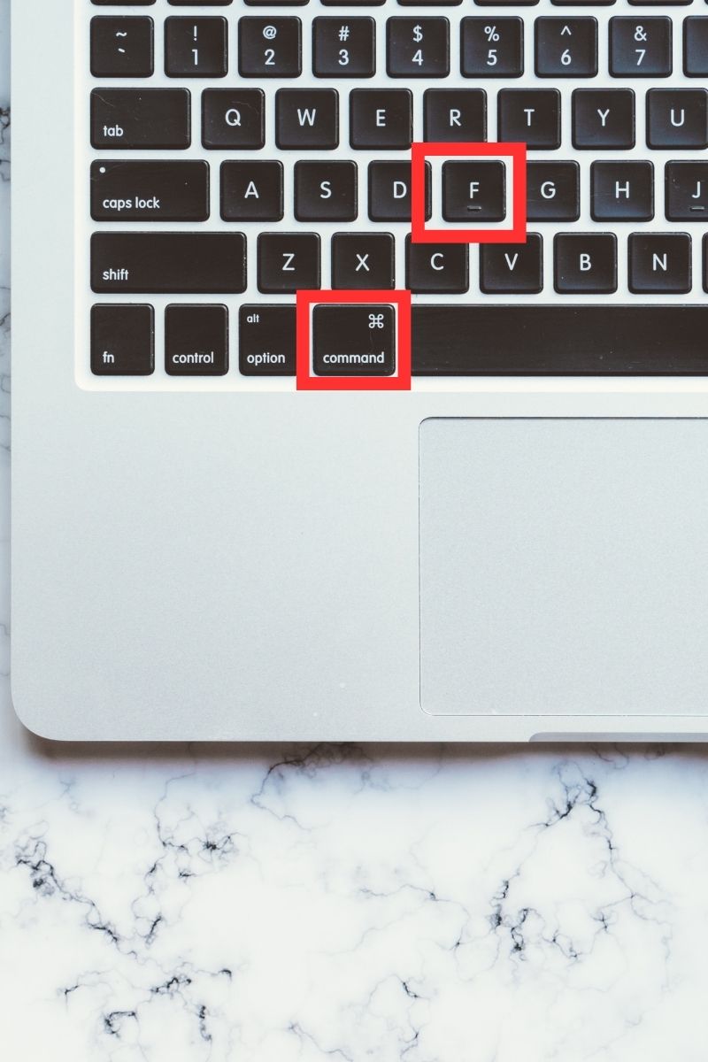 Tastaturkombination Suchen - Macbook